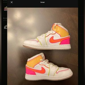 Nike Air Jordan 1 Mid SE GS “Edge Glow”/3.5 youth